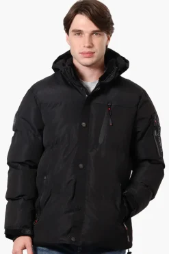 Canada Weather Gear Mouton Lined Bomber Jacket - Black