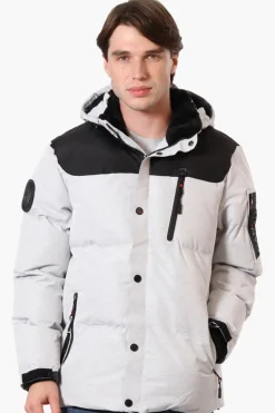 Canada Weather Gear Mouton Lined Bomber Jacket - White