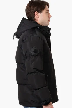 Canada Weather Gear Mouton Lined Bomber Jacket - Black