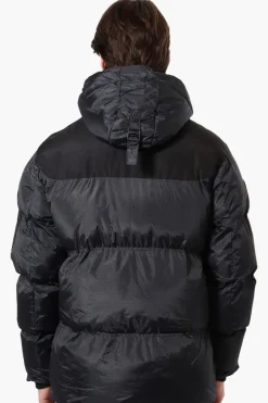 Canada Weather Gear Mouton Lined Grid Pattern Bomber Jacket - Black