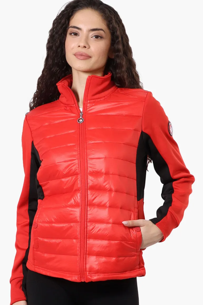Canada Weather Gear Nylon Puffer Lightweight Jacket - Red