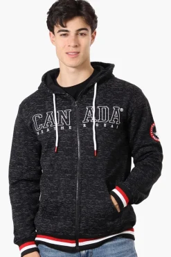 Canada Weather Gear Patterned Chest Logo Hoodie - Black