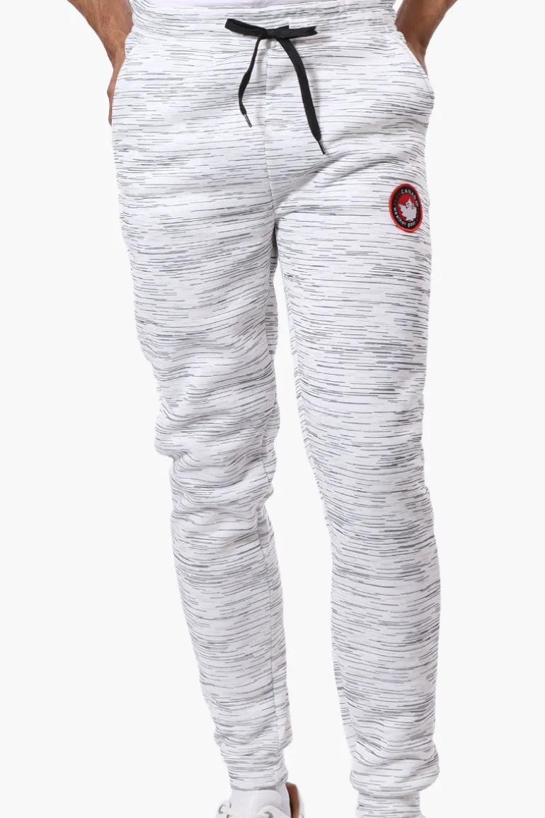 Canada Weather Gear Patterned Tie Waist Joggers - White