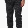 Canada Weather Gear Patterned Tie Waist Joggers - Black