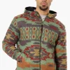 Canada Weather Gear Patterned Fleece Lined Lightweight Jacket - Green