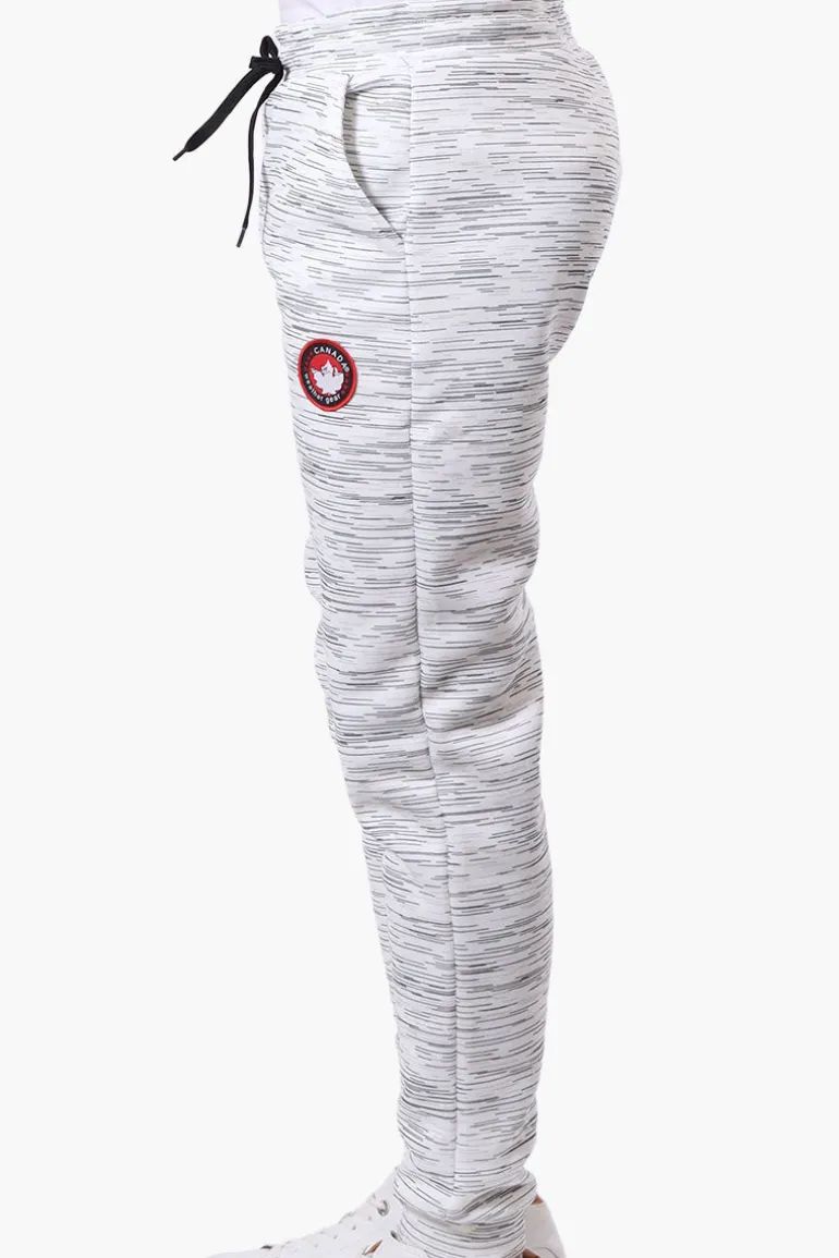 Canada Weather Gear Patterned Tie Waist Joggers - White