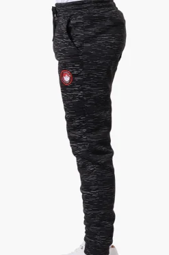 Canada Weather Gear Patterned Tie Waist Joggers - Black