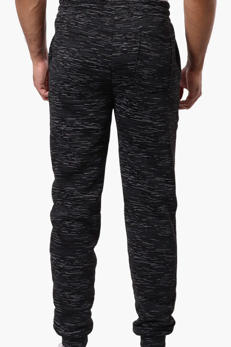 Canada Weather Gear Patterned Tie Waist Joggers - Black