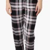 Canada Weather Gear Plaid Tie Waist Pajama Bottoms - Black