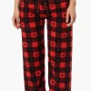 Canada Weather Gear Plaid Wide Leg Pajama Bottoms - Red