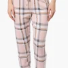 Canada Weather Gear Plaid Tie Waist Pajama Bottoms - Blush