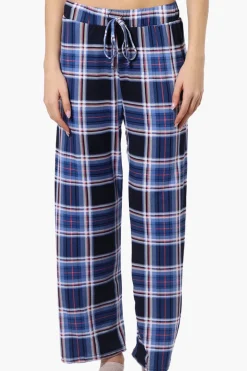 Canada Weather Gear Plaid Wide Leg Pajama Bottoms - Blue