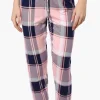 Canada Weather Gear Plaid Tie Waist Pajama Bottoms - Pink