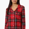 Canada Weather Gear Plaid Button Down Pajama Top - Red