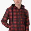 Canada Weather Gear Plaid Fleece Lined Lightweight Jacket - Red