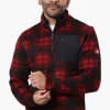 Canada Weather Gear Plaid 1/4 Zip Sweatshirt - Red