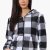Canada Weather Gear Plaid Fleece Hoodie - Black