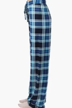 Canada Weather Gear Plaid Wide Leg Pajama Pants - Navy