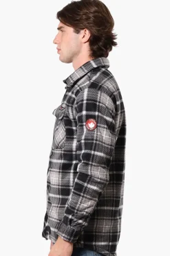 Canada Weather Gear Plaid Sherpa Lined Lightweight Jacket - Black