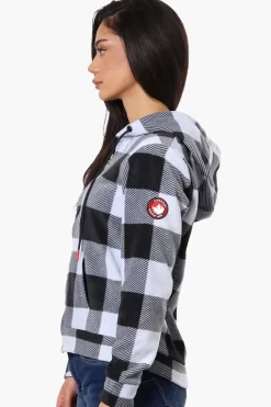 Canada Weather Gear Plaid Fleece Hoodie - Black