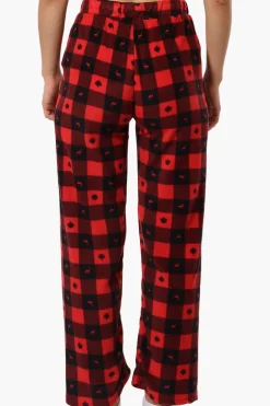 Canada Weather Gear Plaid Wide Leg Pajama Bottoms - Red