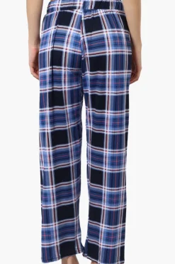 Canada Weather Gear Plaid Wide Leg Pajama Bottoms - Blue