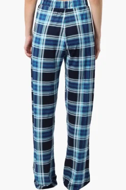 Canada Weather Gear Plaid Wide Leg Pajama Pants - Navy