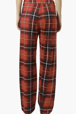 Canada Weather Gear Plaid Wide Leg Pajama Pants - Red