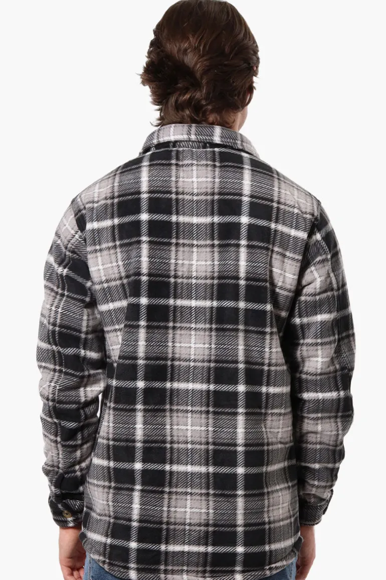 Canada Weather Gear Plaid Sherpa Lined Lightweight Jacket - Black