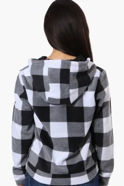 Canada Weather Gear Plaid Fleece Hoodie - Black