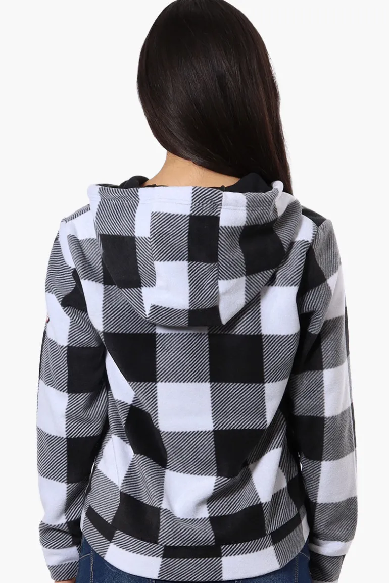Canada Weather Gear Plaid Fleece Hoodie - Black