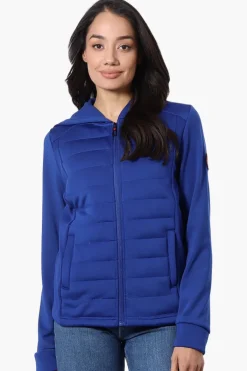 Canada Weather Gear Puffer Techno Fleece Lightweight Jacket - Blue