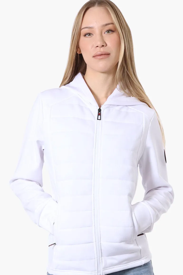 Canada Weather Gear Puffer Techno Fleece Lightweight Jacket - White