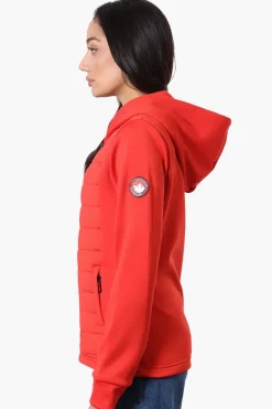 Canada Weather Gear Puffer Techno Fleece Lightweight Jacket - Red