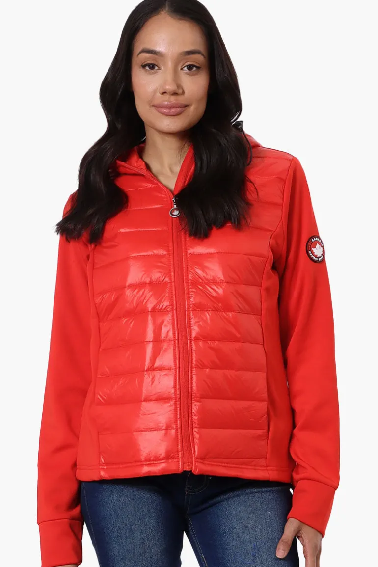 Canada Weather Gear Quilted Nylon Lightweight Jacket - Red