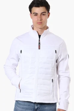 Canada Weather Gear Quilted Fleece Puffer Lightweight Jacket - White
