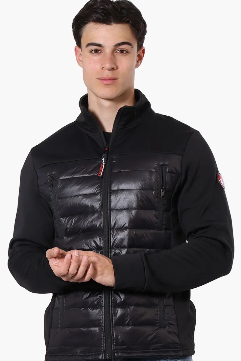 Canada Weather Gear Quilted Fleece Puffer Lightweight Jacket - Black