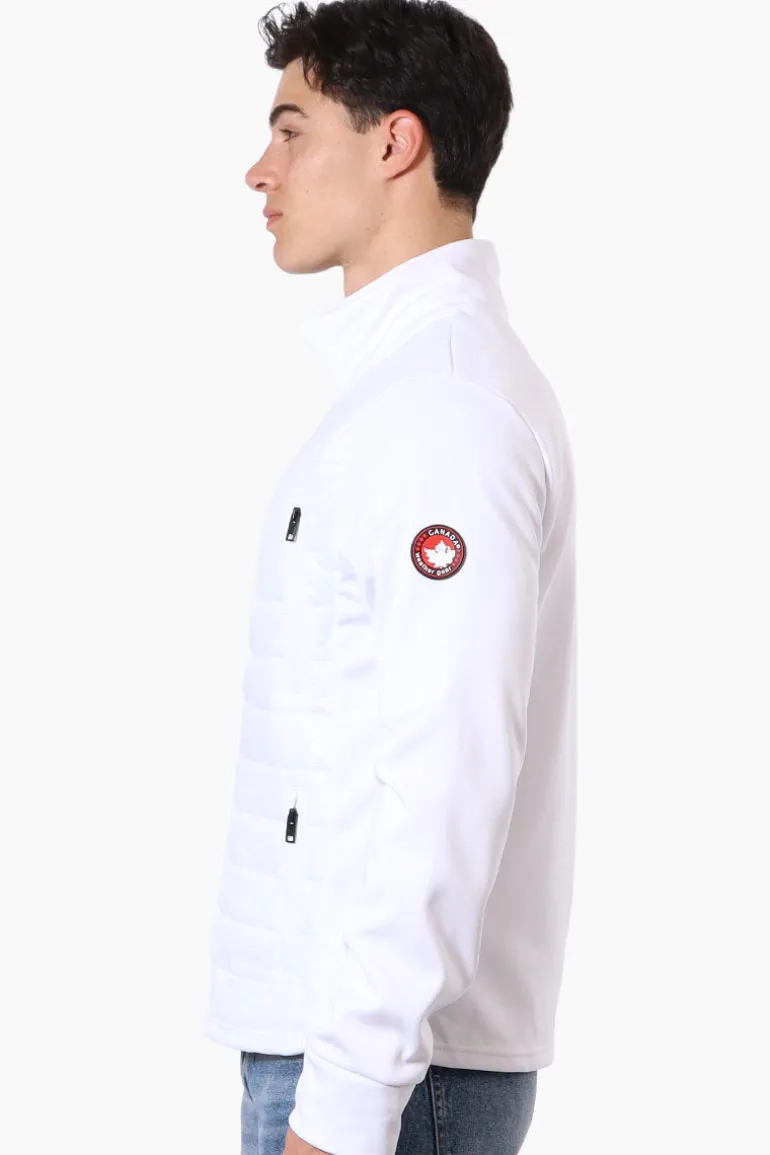 Canada Weather Gear Quilted Fleece Puffer Lightweight Jacket - White