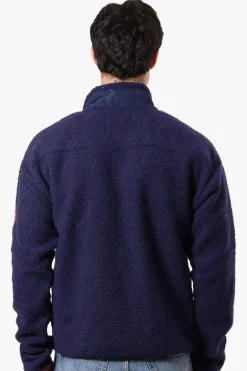 Canada Weather Gear Sherpa Zip Up Lightweight Jacket - Navy