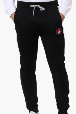 Canada Weather Gear Side Stripe Tie Waist Joggers - Black