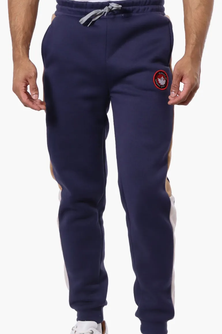 Canada Weather Gear Side Stripe Colour Block Joggers - Navy