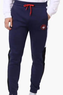 Canada Weather Gear Side Stripe Tie Waist Joggers - Navy