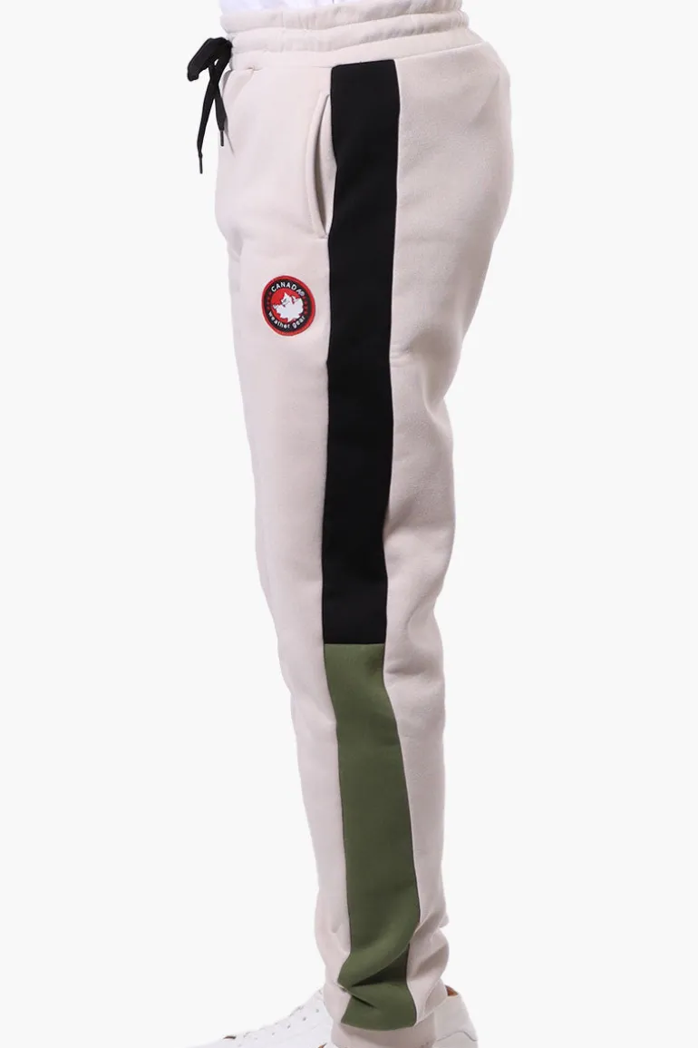 Canada Weather Gear Side Stripe Colour Block Joggers - Beige