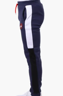 Canada Weather Gear Side Stripe Tie Waist Joggers - Navy