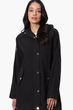 Canada Weather Gear Soft Shell Hooded Lightweight Jacket - Black