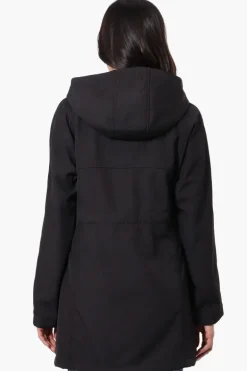 Canada Weather Gear Soft Shell Hooded Lightweight Jacket - Black