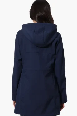 Canada Weather Gear Soft Shell Hooded Lightweight Jacket - Navy
