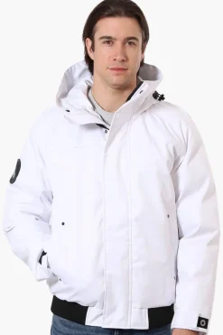 Canada Weather Gear Solid Twill Bomber Jacket - White