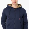 Canada Weather Gear Solid Sherpa Lined Lightweight Jacket - Navy