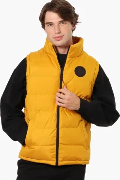 Canada Weather Gear Solid Bubble Vest - Mustard